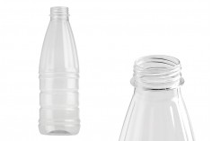 Bouteille transparente en plastique (PET) de 1000 ml - lot de 135 pièces