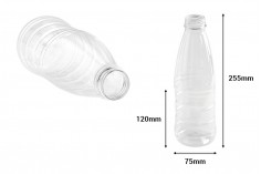 Bottiglia in plastica (PET) 1000 ml trasparente - confezione da 135 pezzi