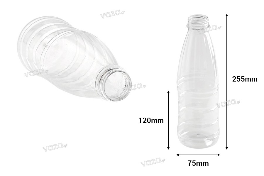 Bouteille plastique PET 1000 ml transparente