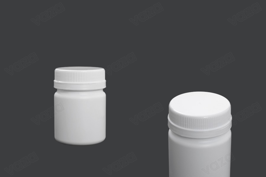 Μπουκαλάκι 100 ml πλαστικό με λευκό καπάκι για φαρμακευτικά σκευάσματα-εικόνα_προϊοντική