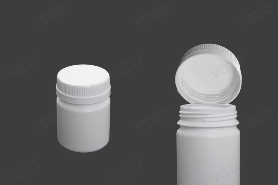 Μπουκαλάκι 100 ml πλαστικό με λευκό καπάκι για φαρμακευτικά σκευάσματα-εικόνα_διαστάσεις