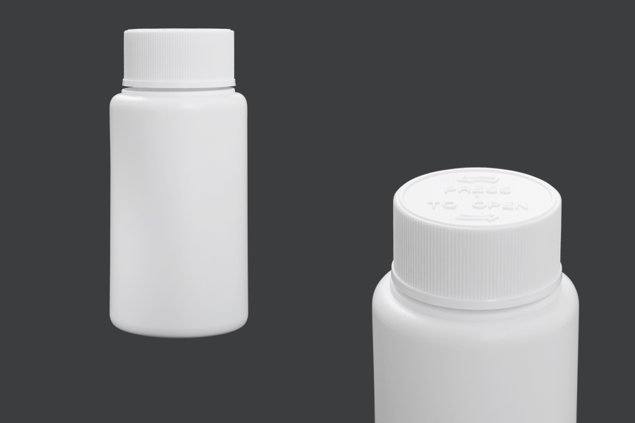 Μπουκαλάκι 80 ml πλαστικό για φαρμακευτικά σκευάσματα με ασφάλεια στο καπάκι Μπουκαλάκι 80 ml πλαστικό για φαρμακευτικά σκευάσματα με ασφάλεια στο καπάκι