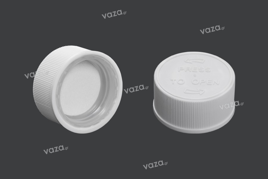 50ml pill and capsule plastic jar with child-resistant cap - available in a package with 12 pcs.
