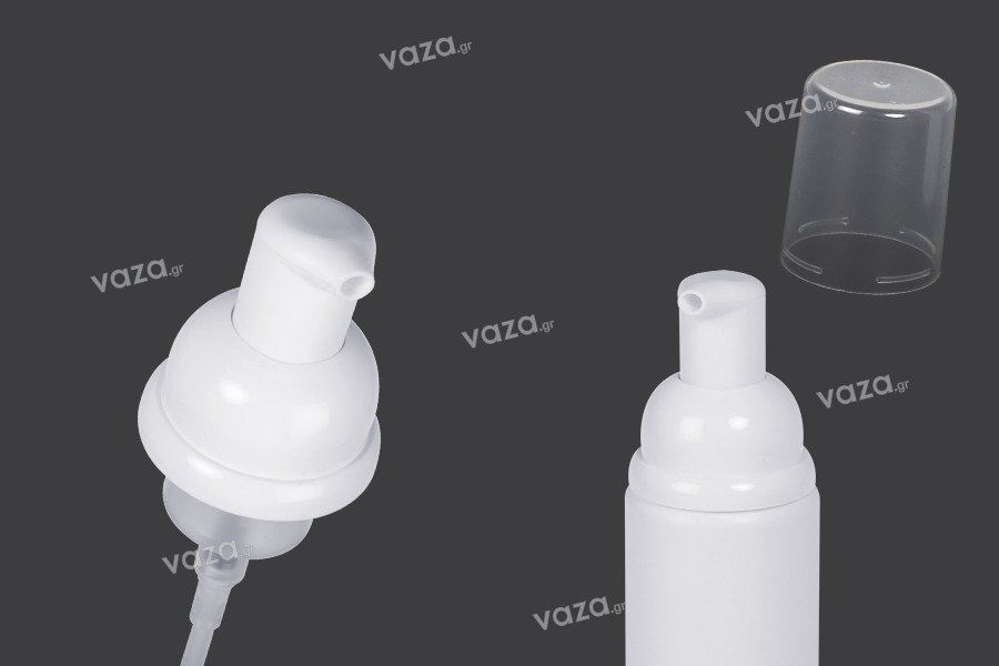 100ml plastic foam bottle with foamer pump in size 151x39 mm