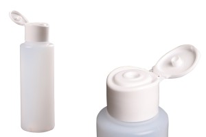 Plastikflasche 100ml halbtransparent mit Klappdeckel-1