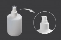 Bouteille en plastique de 300 ml avec pompe 24/410 et couvercle pour liquide antiseptique pour les mains et produits de nettoyage