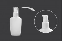 Plastic bottle 60 ml oval with pump and lid for hand antiseptics or cleaning products