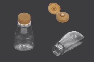 Transparente Plastikflasche 175ml für Ketchup, Senf, Honig - 10 Stück-εικόνα_διαστάσεις