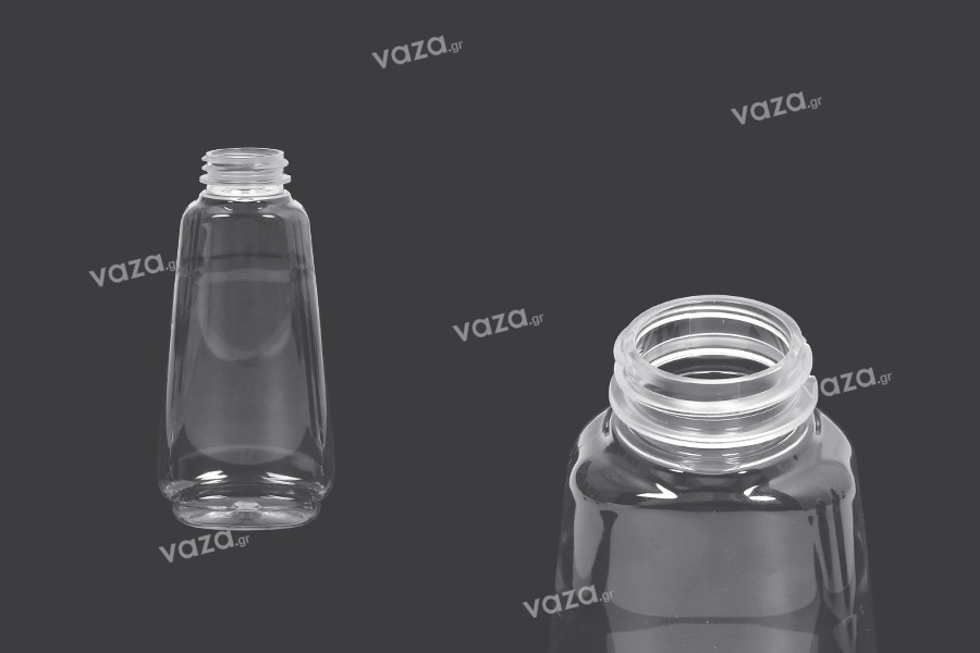 Bottiglia di plastica trasparente 350 ml per ketchup, senape, miele - 10 pz