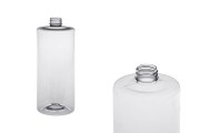 1000ml transparent cylindrical PET bottle with 28/410 finish - available in a package with 11 pcs