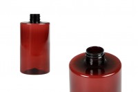 Flacon PET 500 ml cylindrique couleur caramel (28/410) - 10 pcs