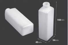 Bottiglia di plastica semi-trasparente 300ml quadrata 28/410