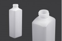 Bottiglia di plastica semi-trasparente 300ml quadrata 28/410