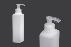 Bouteille carrée semi-transparente en plastique de 300 ml 28/400-εικόνα_προϊοντική