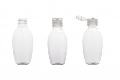 Bottiglia in PET da 50 ml con tappo flip top - 12 pz
