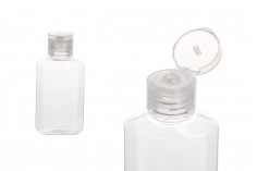 Bottiglia in PET da 60 ml con tappo flip top - 12 pz