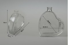 Μπουκαλάκι 30 ml γυάλινο σε σχήμα καρδιάς