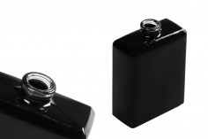 Flacon de parfum 50 ml negru cu închidere de siguranță „Crimp” 15 mm