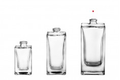 100ml square perfume glass bottle with 15mm crimp neck