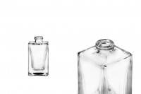 25ml square perfume glass bottle with 15mm crimp neck