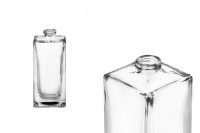 Bouteille de parfum carrée de 50 ml avec fermeture de sécurité à sertir 15 mm