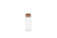 Glass tube with natural cork - for wedding or christening favors