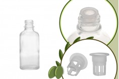 Bottiglie per olio porzione 50 ml di vetro trasparente
