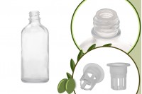 Bottle of olive oil 100 ml glass transparent