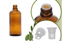 Braunglasflasche für Olivenöl Einzelportion 100 ml