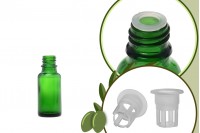 Petite bouteille en verre vert pour huile d’olive de 20 ml