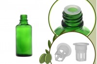 Petite bouteille en verre vert pour huile d’olive de 50 ml