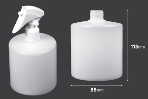 Plastikflasche 500 ml durchscheinend (24/410)-εικόνα_διαστάσεις