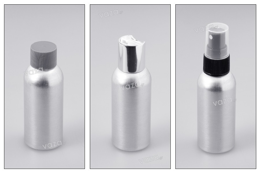 Aluminum bottle 60 ml in packages of 12 pieces