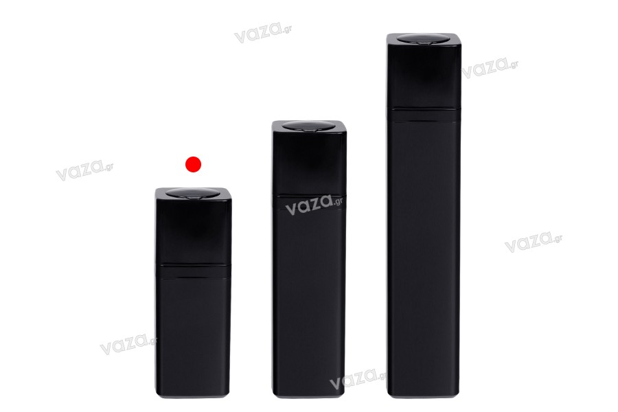 Airless bottle 15 ml acrylic in black color - 5 pcs
