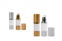 Flacon airless pour crème de 30 ml avec corps transparent en acrylique et bouchon en aluminium