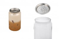 Plastic bottle (PET) 330 ml (short) transparent with aluminum cap (requires the use of a closing machine) - 200 pcs