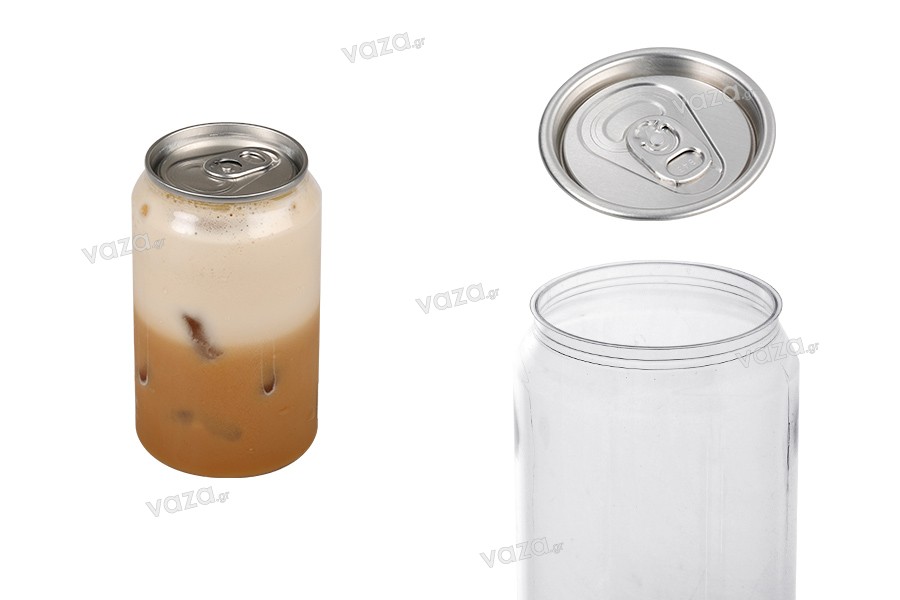 Bottle plastic (PET) 330ml in clear color for milk, juice, beverages