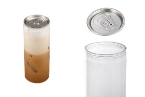 Shishe plastike (PET) 330 ml (e gjatë) transparente me kapak alumini (kërkon përdorimin e një makine mbyllëse) - 200-imazh_produkt