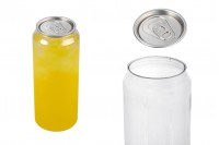 Μπουκάλι πλαστικό (PET) 500 ml διάφανο με καπάκι αλουμινίου (απαιτείται η χρήση κλειστικού μηχανήματος) - 100 τμχ