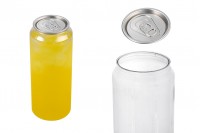 Bottle plastic (PET) 500 ml in clear color for milk, juice, beverages