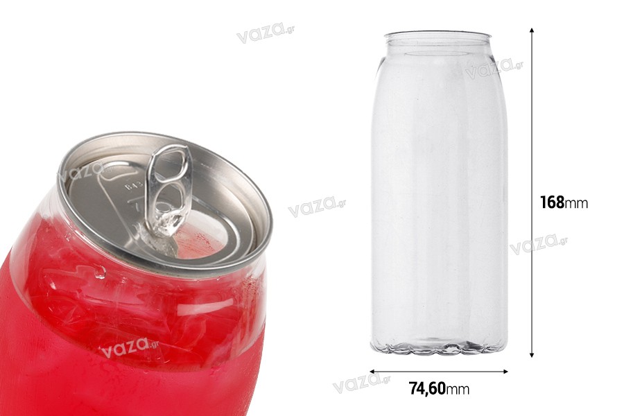 Bottle plastic (PET) 650 ml in clear color for milk, juice, beverages - 100 pcs