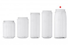 650 ml Bottiglia in plastica (PET) trasparente con tappo in alluminio - 100 pz