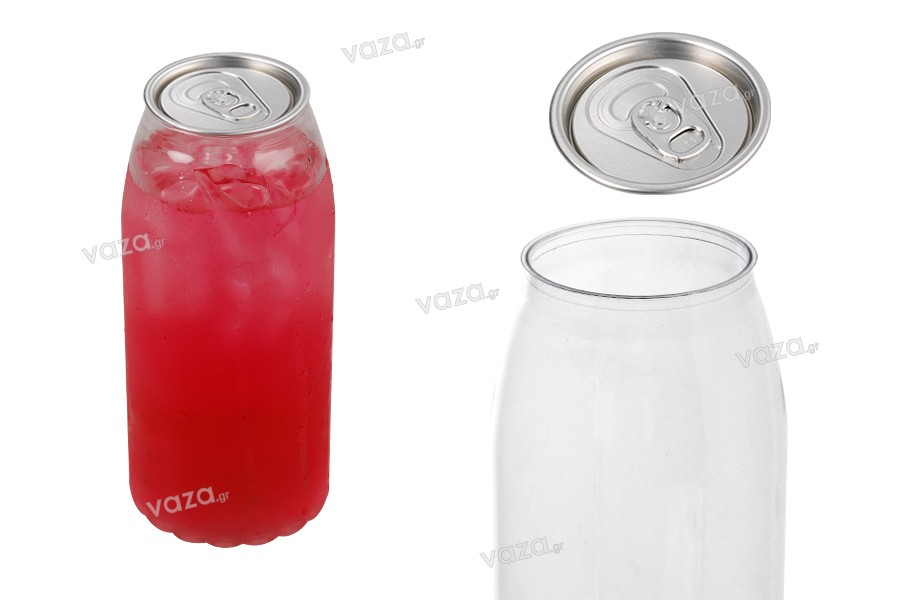 Bottle plastic (PET) 650 ml in clear color for milk, juice, beverages - 100 pcs