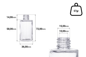 Flacon de parfum rond en verre 30ml (18/415) - (commande minimum : 1 boîte)-3