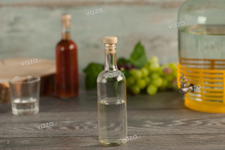 Glass bottle for ouzo 200ml - 22 pcs