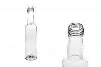 200ml glass bottle for spirits with screw neck and PP28 finish