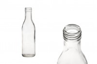 200ml glass bottle for spirits with screw neck and PP28 finish