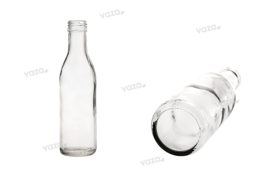 gouveo Bottiglie di Vetro vuote 12 Bottiglie da 200 ml con Tappo a Vite Dorato 
