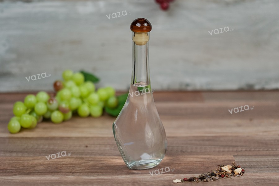 vinaigre ou de lhuile 0,25 litre l par slkfactory 12 bouteilles en verre 250 ml BRAUN avec des bouchons rempli de liqueur 