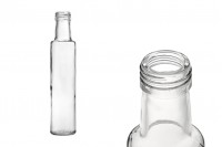 Transparent 250ml Dorica glass bottle for olive oil and vinegar with PP31.5 finish - available in a package with 50 pcs